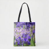 アメジストパープルアイリスズガーデン トートバッグ (正面)