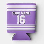 アメジストパープルウィットチームジャージカスタムー番号名 缶クーラー (正面)