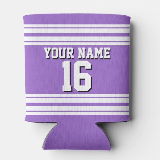 アメジストパープルウィットチームジャージカスタムー番号名 缶クーラー (裏面)