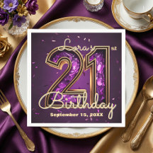 アメジストパープルクリスタルゴールド21歳の誕生日