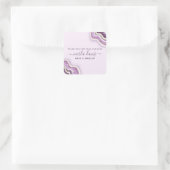 アメジストパープルグリッターアゲートジオデラックスビジネス スクエアシール (バッグ)