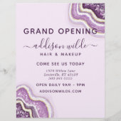 アメジストパープルグリッターアゲートジオードビジネス チラシ (裏面)