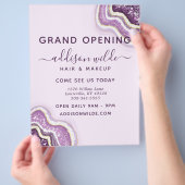 アメジストパープルグリッターアゲートジオードビジネス チラシ (手)