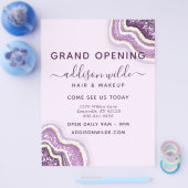 アメジストパープルグリッターアゲートジオードビジネス チラシ (シングル)