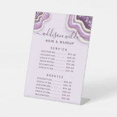 アメジストパープルグリッターゲートGeodeサービス価格 台座サイン (正面)