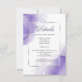アメジストパープルスクリプトシルバー詳細 招待状 (正面)
