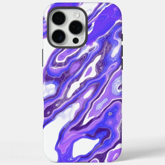 アメジストパープルバイオレットカラフル抽象芸術マーブルテ Case-Mate iPhoneケース (裏面)