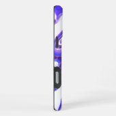 アメジストパープルバイオレットカラフル抽象芸術マーブルテ iPhoneケース (右側面)