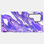 アメジストパープルバイオレットカラフル抽象芸術マーブルテ SAMSUNG GALAXYケース (裏面横)