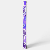 アメジストパープルバイオレットカラフル抽象芸術マーブルテ SAMSUNG GALAXYケース (左側面)