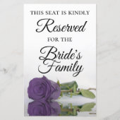 アメジストパープルバラ予約結婚済みの座席表 (正面)