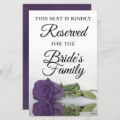 アメジストパープルバラ予約結婚済みの座席表 (正面/裏面)