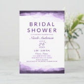 アメジストパープルプラムウォーターブライダルシャワー 招待状 (スタンド正面)