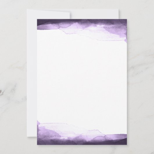 アメジストパープルプラムモダンシック甘い16パーティー 招待状 (裏面)