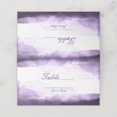 アメジストパープルプラムモダンテーブルナンバーシーティング プレイスカード (外部開封)