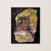 アメジストパープルミネラルロック自然写真 ジグソーパズル (縦)