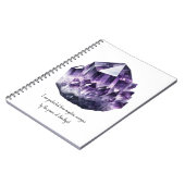 アメジストパープル保護結晶形而上学的 ノートブック (左側)