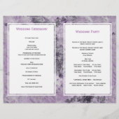 アメジストパープル大理石モダン結婚式 (裏面)