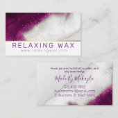 アメジストパープル手作り風呂爆弾ソーク石鹸 名刺 (正面/裏面)