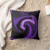 アメジストパープル抽象芸術ハート装飾用クッション クッション (ブランケット)