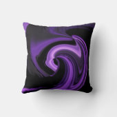 アメジストパープル抽象芸術ハート装飾用クッション クッション (裏面)