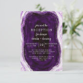 アメジストパープル＆シルバーゲードの結婚式の披露宴 招待状 (スタンド正面)