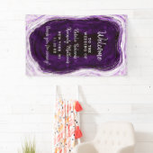 アメジストパープル&シルバーゲード結婚の歓迎 横断幕 (インサイチュ)