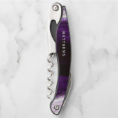アメジストパープル&シルバーゲード結婚ズモノグラム ソムリエナイフ (正面)