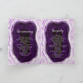 アメジストパープル&シルバーゲ結婚ードの儀式 プログラム (内部)