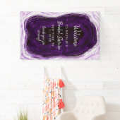 アメジストパープル&シルバーブライダルシャワーへようこそ 横断幕 (インサイチュ)