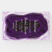 アメジストパープル&シルバーブライダルシャワーへようこそ 横断幕 (横)