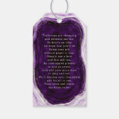 アメジストパープル&シルバーブライダルディスプレイシャワー ギフトタグ (裏面)