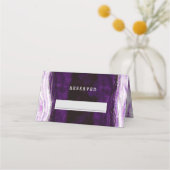 アメジストパープル&シルバー予約結婚席 プレイスカード (正面)