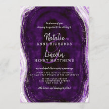 アメジストパープル&シルバーGeode Agateスライス結婚ズ