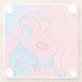 アメジストビーズガラスコースター ガラスコースター (裏面)