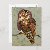 アメジストフクロウ青はがき ポストカード (正面/裏面)