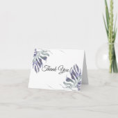 アメジストプラムウォーター葉カラー サンキューカード (正面)