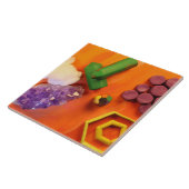 アメジストヘキサゴンの結晶と粘土仲間 タイル (側面)