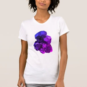 アメジストベクトルアート女性用Tシャツ Tシャツ