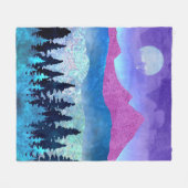 アメジストミストマウンテン フリースブランケット (正面(横))