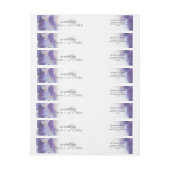 アメジストモダン水彩下出裸足Bride™ ラップアラウンドラベル (シート)
