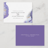 アメジストモダン水彩下出裸足Bride™ 名刺 (正面/裏面)