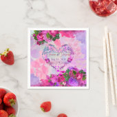 アメジストラズベリー結婚フローラナプキン スタンダードカクテルナプキン (インサイチュ)