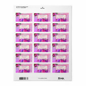 アメジストラズベリー結婚フローラ差出人住所 ラベル (フルシート)