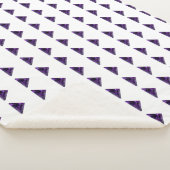 アメジスト三角形、2月の誕生石、紫 シェルパブランケット (3/4)