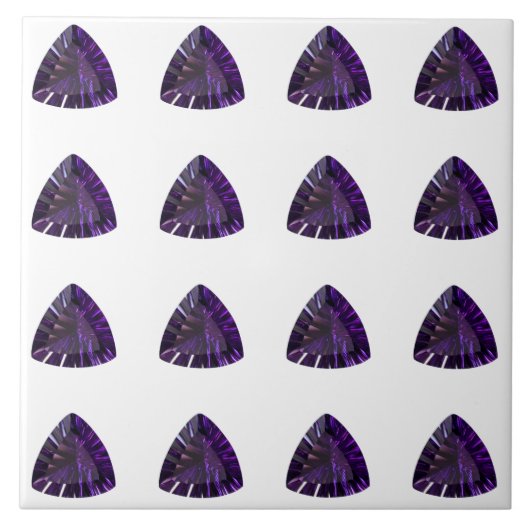 アメジスト原石、2月の誕生石、紫 タイル (正面)