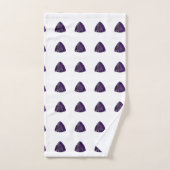 アメジスト原石、2月の誕生石、紫 バスタオルセット (ハンドタオル)