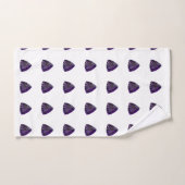 アメジスト原石、2月の誕生石、紫 バスタオルセット (ハンドタオル)