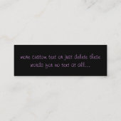 アメジスト宝石イメージシャイニーとスパークリー スキニー名刺 (裏面)