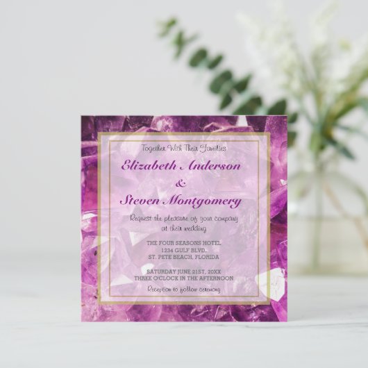 アメジスト宝石イメージシャイニーとスパークリー 招待状 (スタンド正面)